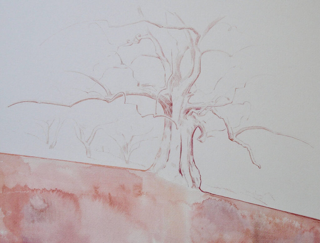Painting Tree without leaves