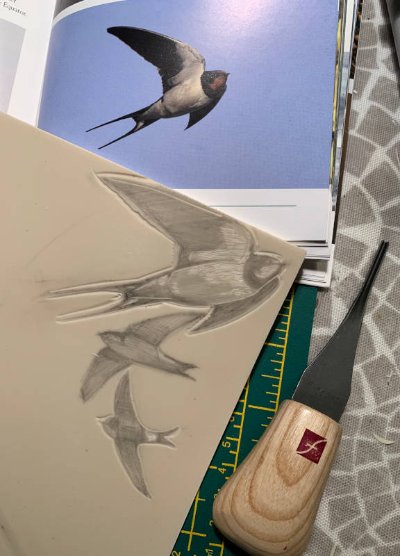 Art project flying bird